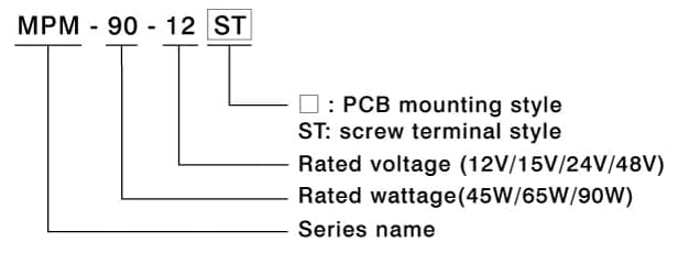MEAN WELL MPM-45/65/90 AC/DC Medical Grade Power Supplies